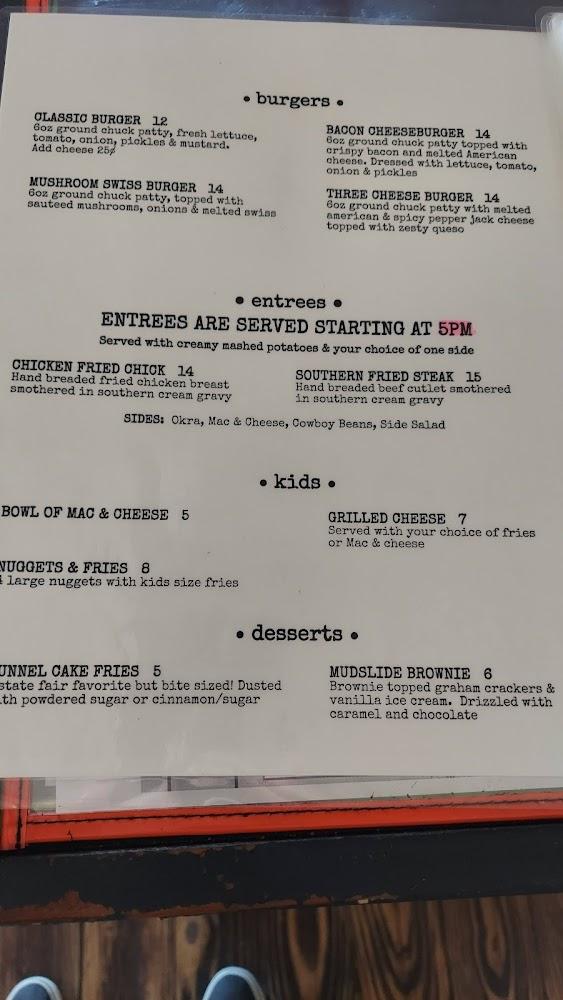 Moore's Store, Texas Menu image 1