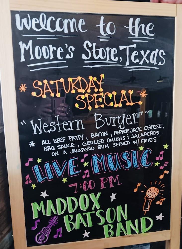 Moore's Store, Texas Menu image 3